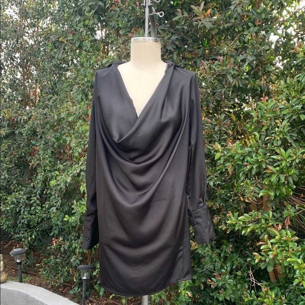 Venti6 Satin Draped Dress - image 1