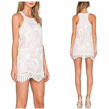 Lovers + Friends Caspian Lace Shift Dress White Si