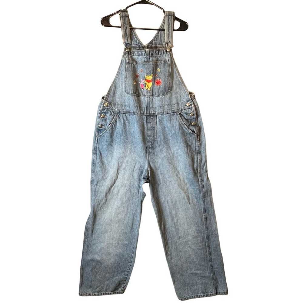 Vintage 1990's Disney Winnie the Pooh Denim Wide … - image 1
