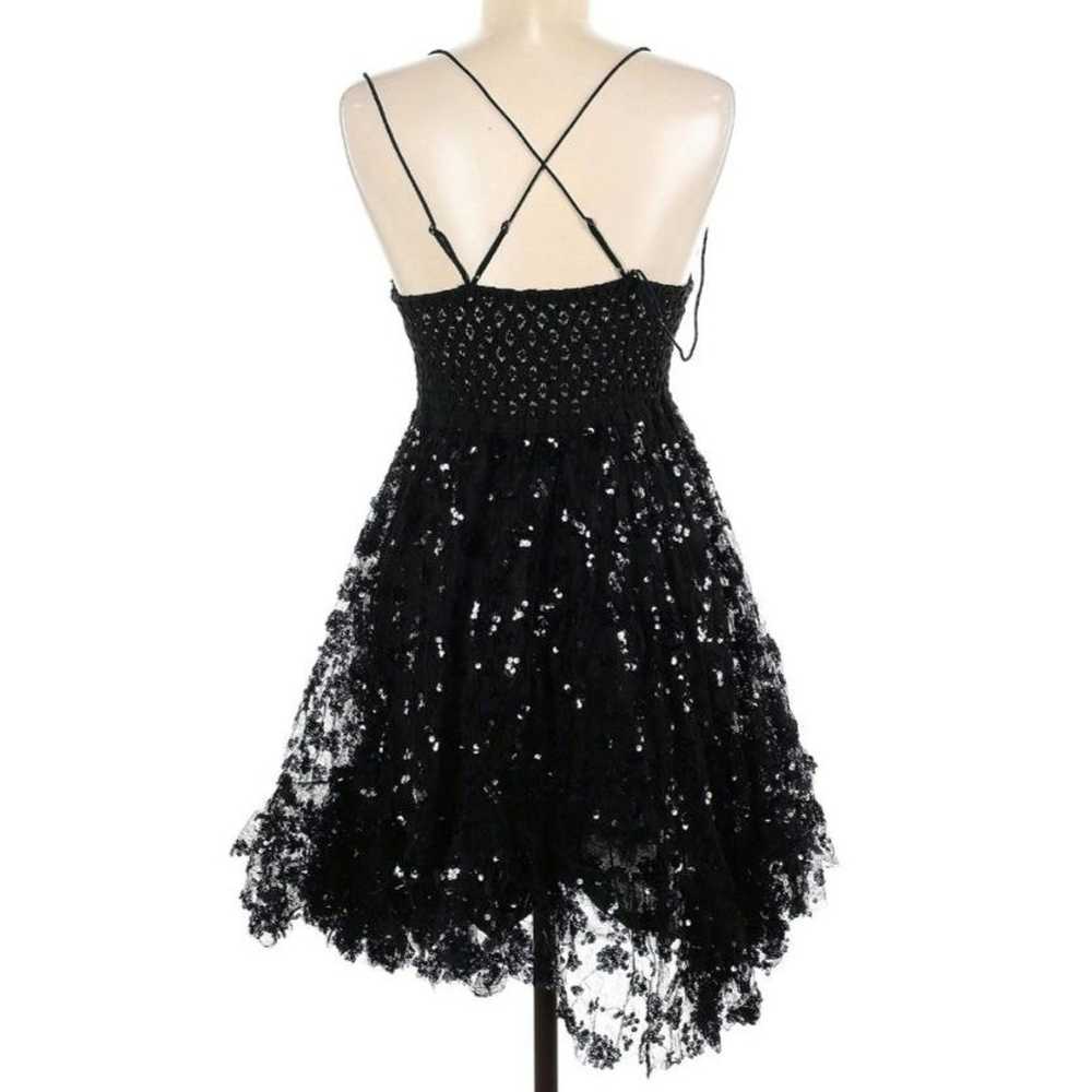 Free People Black Sparkling Sequin Medium Adella … - image 2