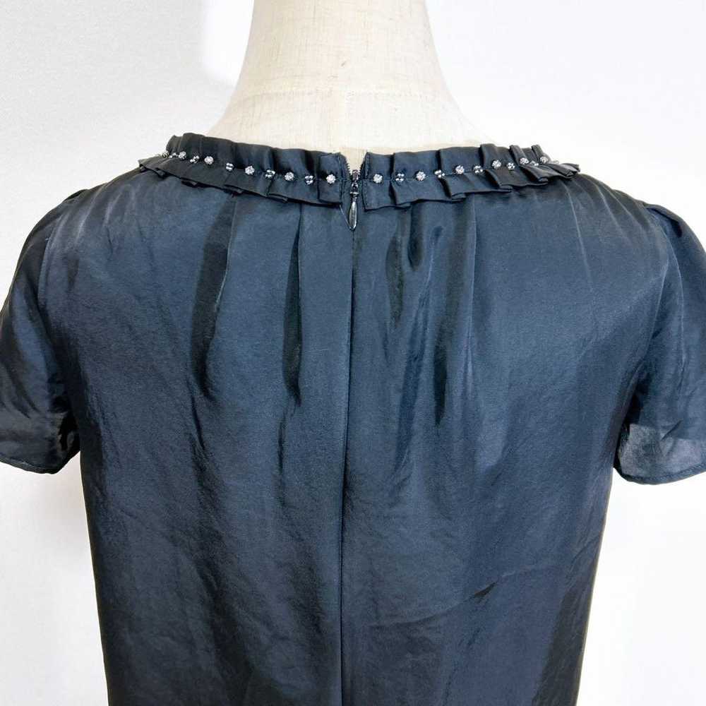 Untitled Bijou & Frill Shiny Black Short Sleeve L… - image 10