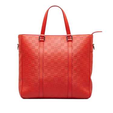 Louis Vuitton Red Damier Infini Tadao PM Satchel