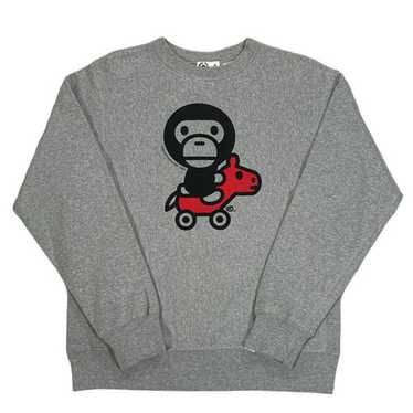 トレーナー A bathing ape BABY MILO CREWNECK A BATHING APE トレーナー スウェット BABY MILO VOLUME SLEEVE