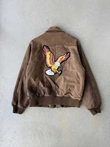 Leather Jacket × Vintage Vintage American Eagle Le