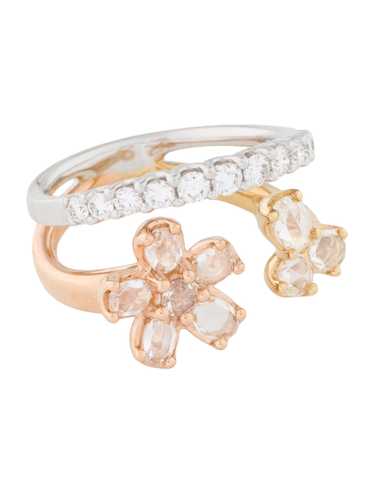 Ring Rhodium-Plated 18K White Gold, 18K Rose Gold… - image 1