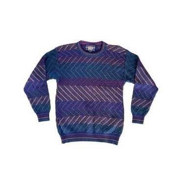 Vintage Ralph Lauren Blue Cotton Sweater 80s/90s … - image 1