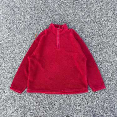 Red vintage 90s quarter zip gap fleece