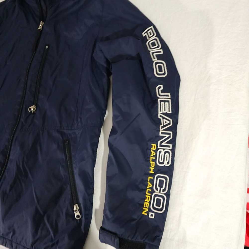Vintage Ralph Lauren Jacket Men SM Blue White Win… - image 2