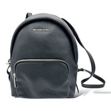 Michael Kors Erin Medium Leather Backpack Black Pe