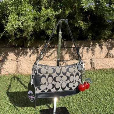 Vintage Black and Grey Coach Demi