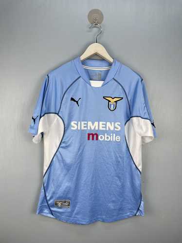 Lazio Away football shirt 2001 - 2002. Sponsored by Siemens