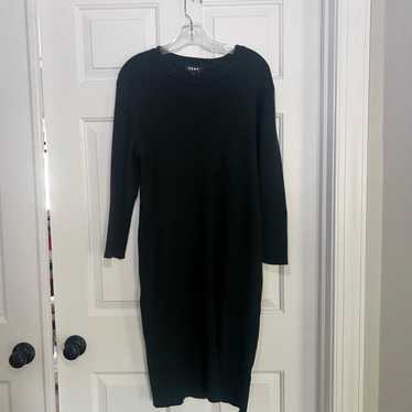 DKNY | Dark Green Midi Sweater Dress | XL