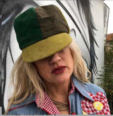 Leather patchwork hat - Gem