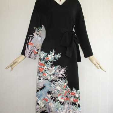 This is a V-neck kimono remake dress made from a … - image 1