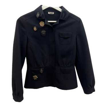 ジャケット・アウター miumiu pea coat wool jacket Vintage Miu Miu Pea Coat Navy Blue Wool Blend 44 Women | eBay