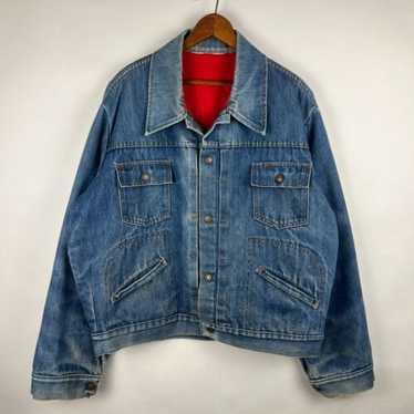 Vintage 70s JCPenney Ranchcraft Thrashed Denim Jeans Dark