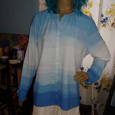 Kelly Clinton blue ombre long sleeve L - image 1