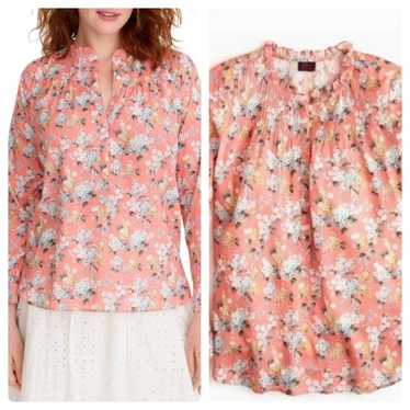 J.crew Liberty Josephine Floral Ruffle Popover Shi