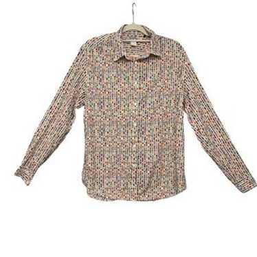 Desigual Abstract Geometric Multi Color Button Do… - image 1