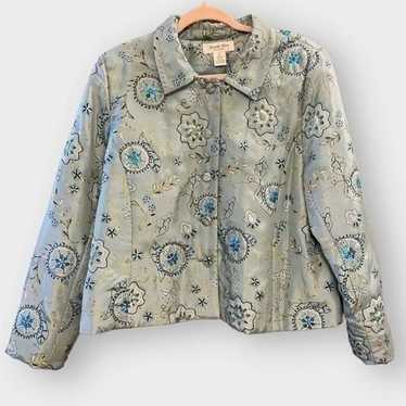 Vintage Judith Hart Blue Silk & Sequins Jacket