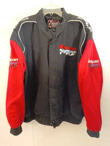 CHOKO Snap-on スナップオン 刺繍レーシングジャケット L 90's CHOKO Snap-on Racing Checker Flag Racing Jacket