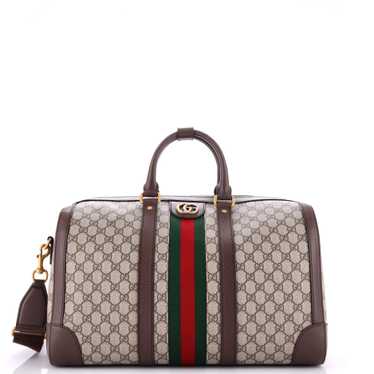 GUCCI Savoy Web Convertible Duffle Bag GG Coated C