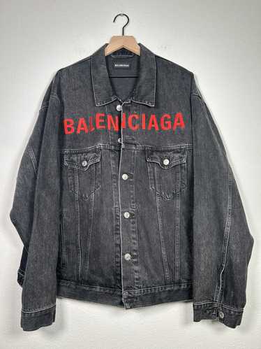 Balenciaga Back Logo Denim Jacket Balenciaga