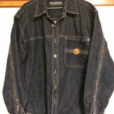 ⭐︎pelleq⭐︎denimジャケット Denim jacket with 4G logo print brand GUESS