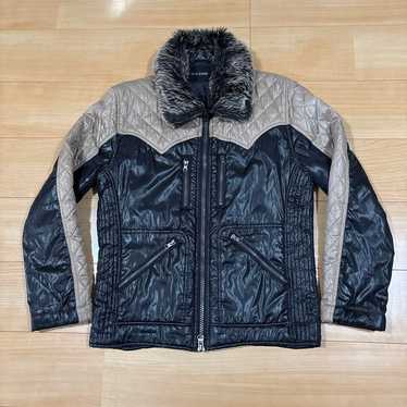 00s stripe fur jacket y2k punk お兄系 平成 00s stripe fur jacket y2k punk お兄系 平成