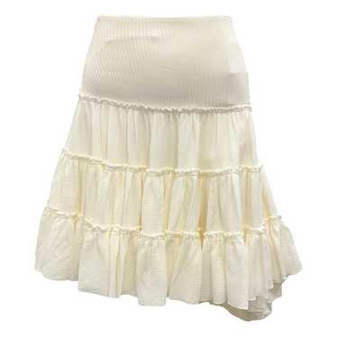 【関税込み】LOEWE Ruffled skirt LOEWE Ruffled Asymmetric Miniskirt | Neutrals | FARFETCH BH