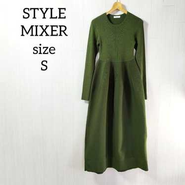 Style Mixer Combination Form Knit Dress Khaki - image 1