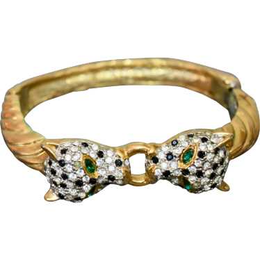 Leopard head bangle - Gem