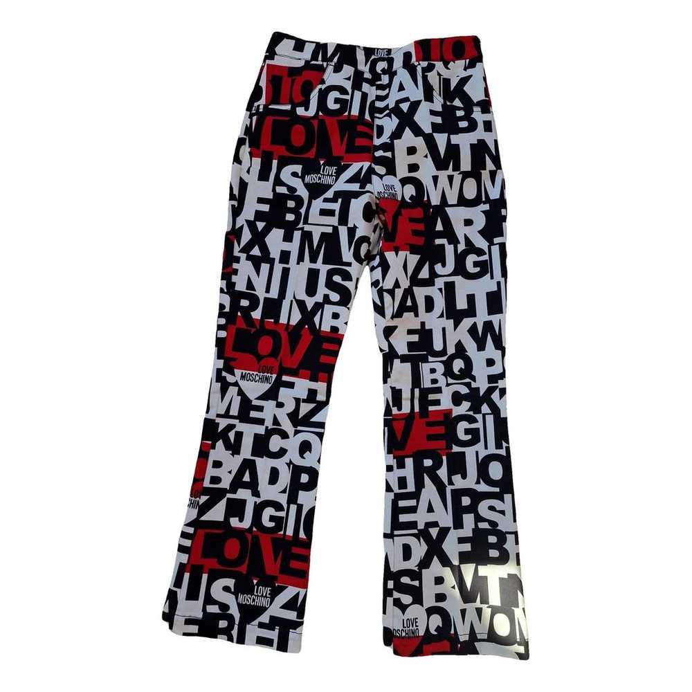 【送料&関税込】Moschino Straight-leg Pants MOSCHINO Embellished pleated crepe straight-leg pants | THE