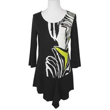 JOSEPH RIBKOFF Abstract Zebra Print Asymmetrical … - image 1