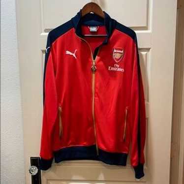 15-16 arsenal FC PUMA HARFJIP jacket M 赤 2015-16 Arsenal Puma Training Jacket - 9/10 - (M)