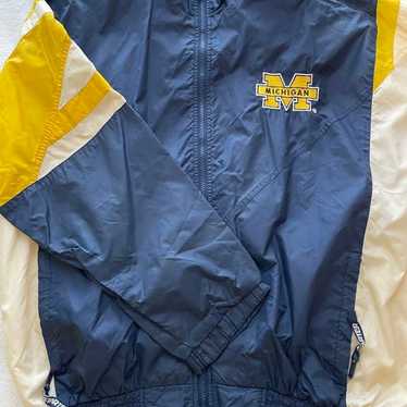 90's STARTER Michigan Wolverines Insulation Nylon Jaket M
