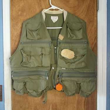ウェア ORVIS Vintage 1970's Poplin Fishing Vest Vintage Orvis Fly Fishing Vest Men's Size Large Olive Green