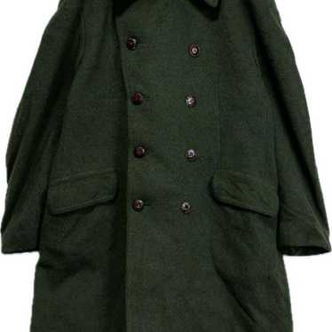 90s Vintage Design Loden Coat Lang Trachten/coat Wool/green