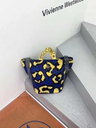 ★Vivienne Westwood★ Stone XL Frame Pulse Tote Bag Blue Ora Vivienne westwood big tote - Gem