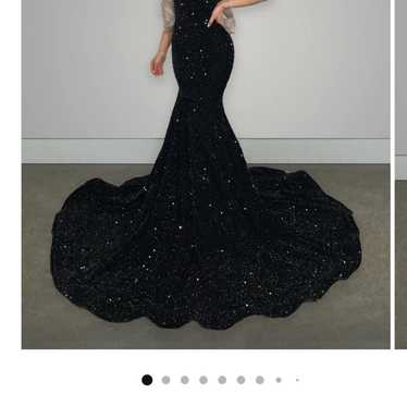 Black sequins prom dress - image 1