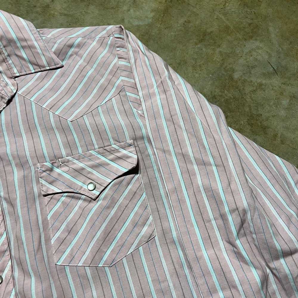 Vintage Vintage 80s Authentic Western Pink Stripe… - image 2