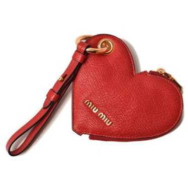小物 miu miu heart charm leather coin case MIU MIU Heart-Shaped Matelasse Leather Coin Purse Pink