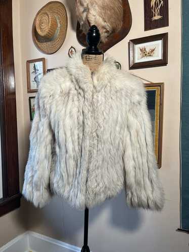 ジャケット・アウター SAGA FOX Silver Fox Long Coat 120cm SAGA FOX Silver Fox Real Fur Coat Semi Long Jacket Size 11