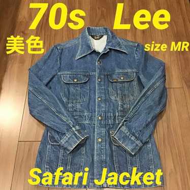 ジャケット・アウター 70s- FARAH denim safari jacket Vintage 80s 70s Levis Print Denim Safari Jacket Men's Large