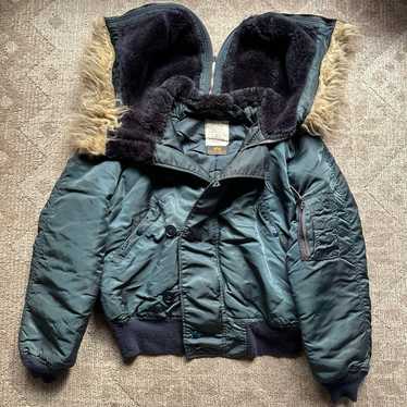 Vintage ALPHA INDUSTRIES N-2B Flying Mans Fur Hooded Parka