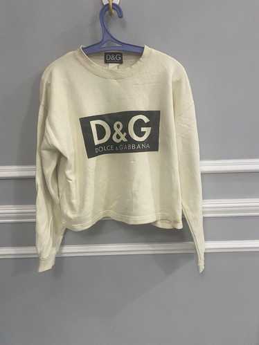 トップス 90s DOLCE&GABBANA vintage sweat shirt Vintage Dolce Gabbana Sweatshirt Zip Faded Big Logo 90s dg