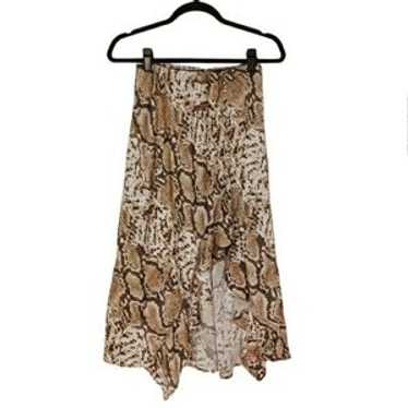 Code X Mode Snakeskin Print Asymmetrical Ruffle H… - image 1