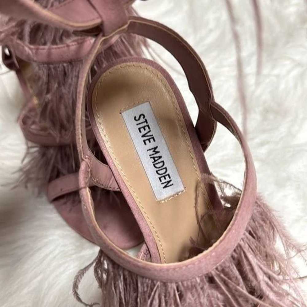 Steve Madden Women's Fefe Pink/Purple Feather Hee… - image 8