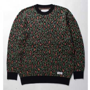 トップス WACKO MARIA LEOPARDJACQUARD MOHAIR KNIT Wacko Maria Leopard Jacquard Knit Polo Shirt White Men's