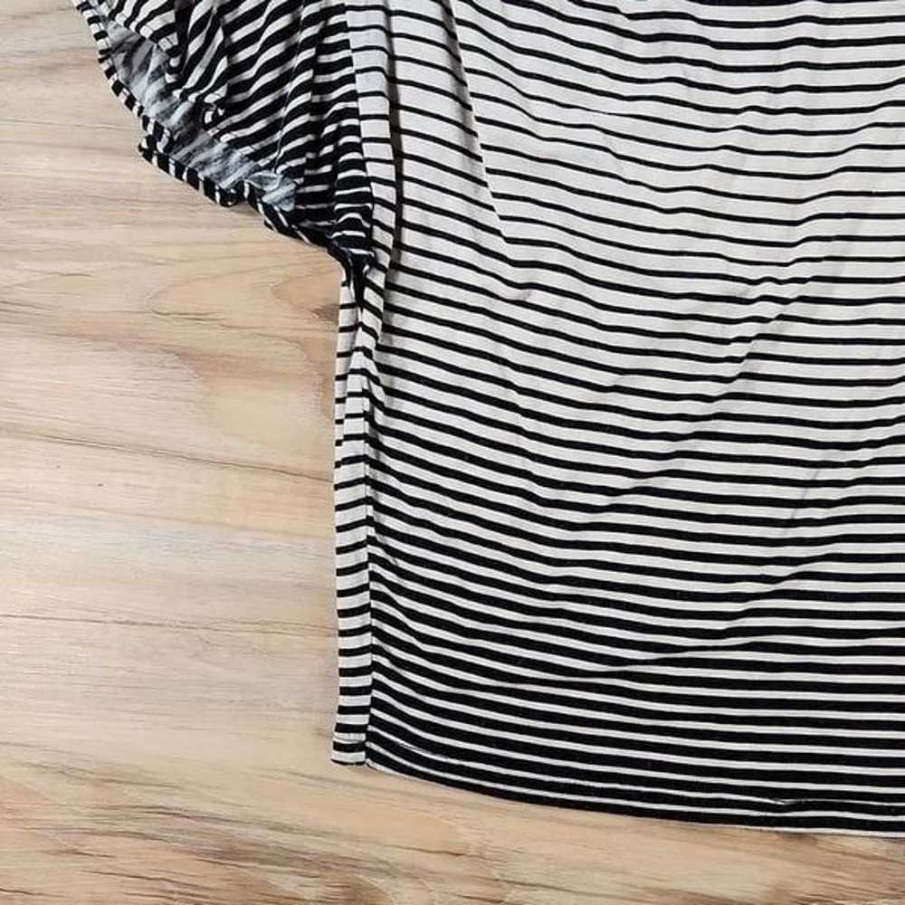 Anthropologie Ella Moss Black & Cream Striped Ruf… - image 12